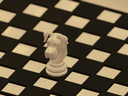 Dog Themed Chess Set 3d model