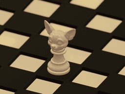 Dog Themed Chess Set 3d model