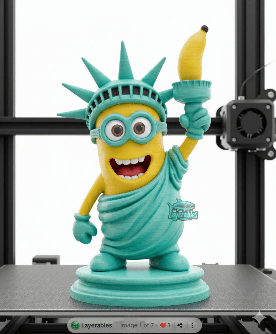 Banana Liberty STL ā Chibi Statue-Inspired Figure 3d model