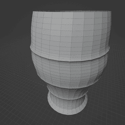 Horizontal Ribbed Vase 3d model