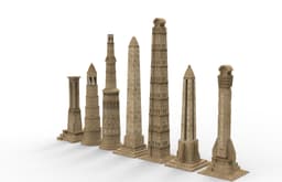 Ancient Egyptian Obelisks Collection 7 Historical Obelisk Models 3D print model 3d model