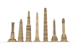 Ancient Egyptian Obelisks Collection 7 Historical Obelisk Models 3D print model 3d model