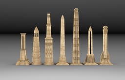 Ancient Egyptian Obelisks Collection 7 Historical Obelisk Models 3D print model 3d model