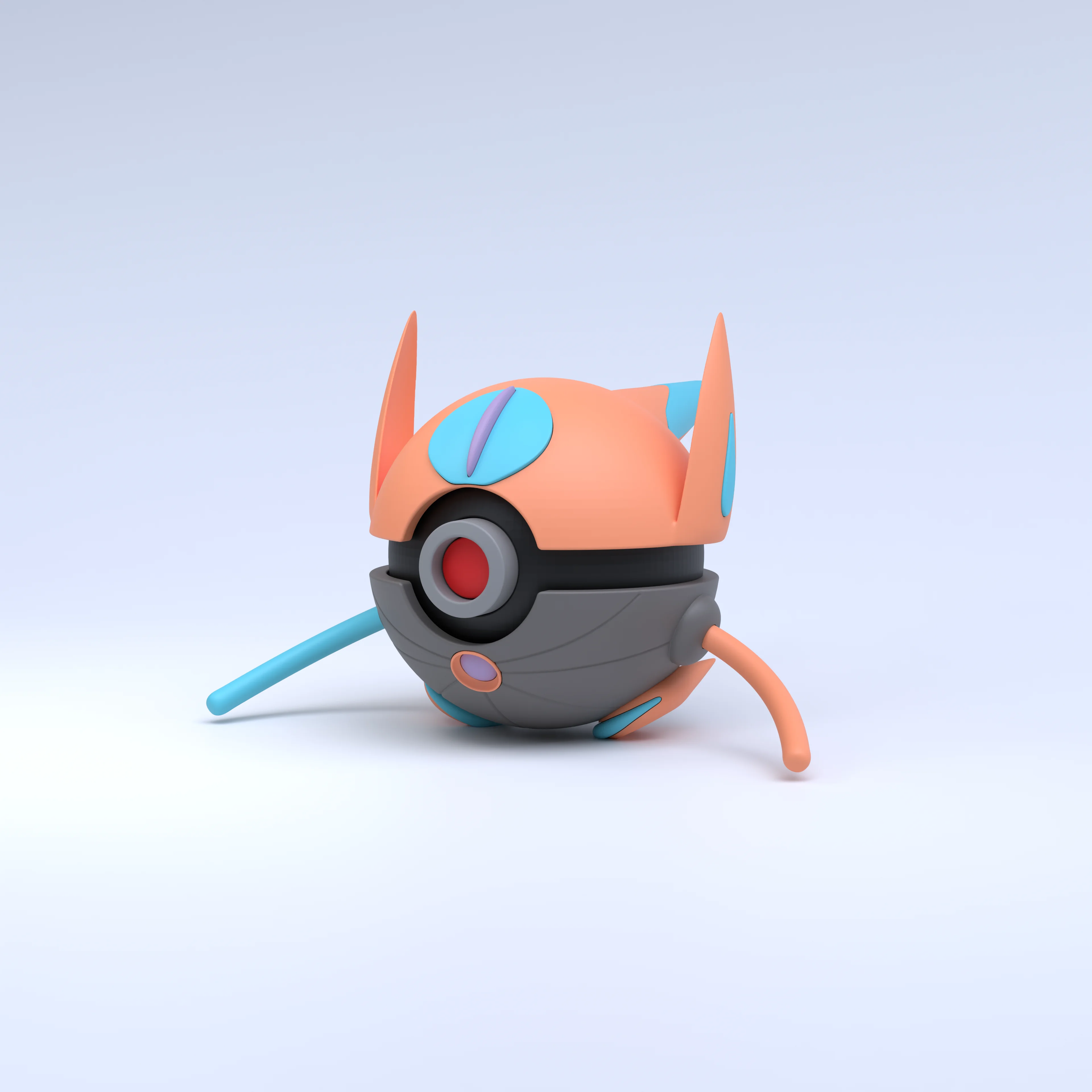 Deoxys (Speed) Pokeball 3d model