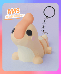 Flexi Parasaurolophus Dinosaur Keychain (Multicolor) 3d model