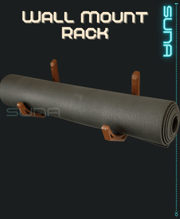 Wall Mounted Yoga Mat Holder 3d model