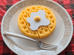 Added an over-easy egg topper to my waffle! 3d model