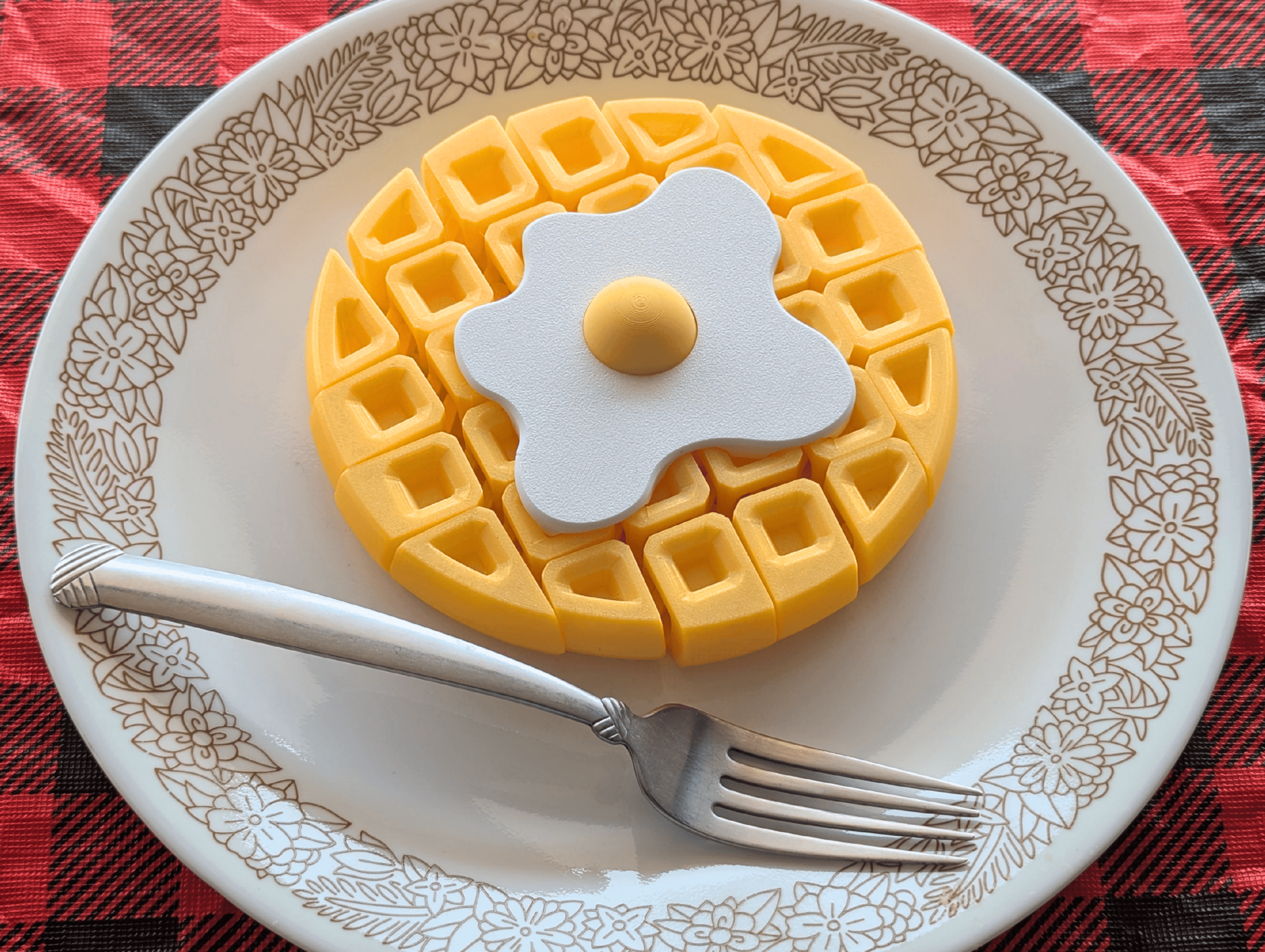 Added an over-easy egg topper to my waffle!