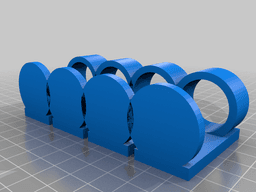 glass vial holder 4x with magnetic mount 5x5x5mm 3d model