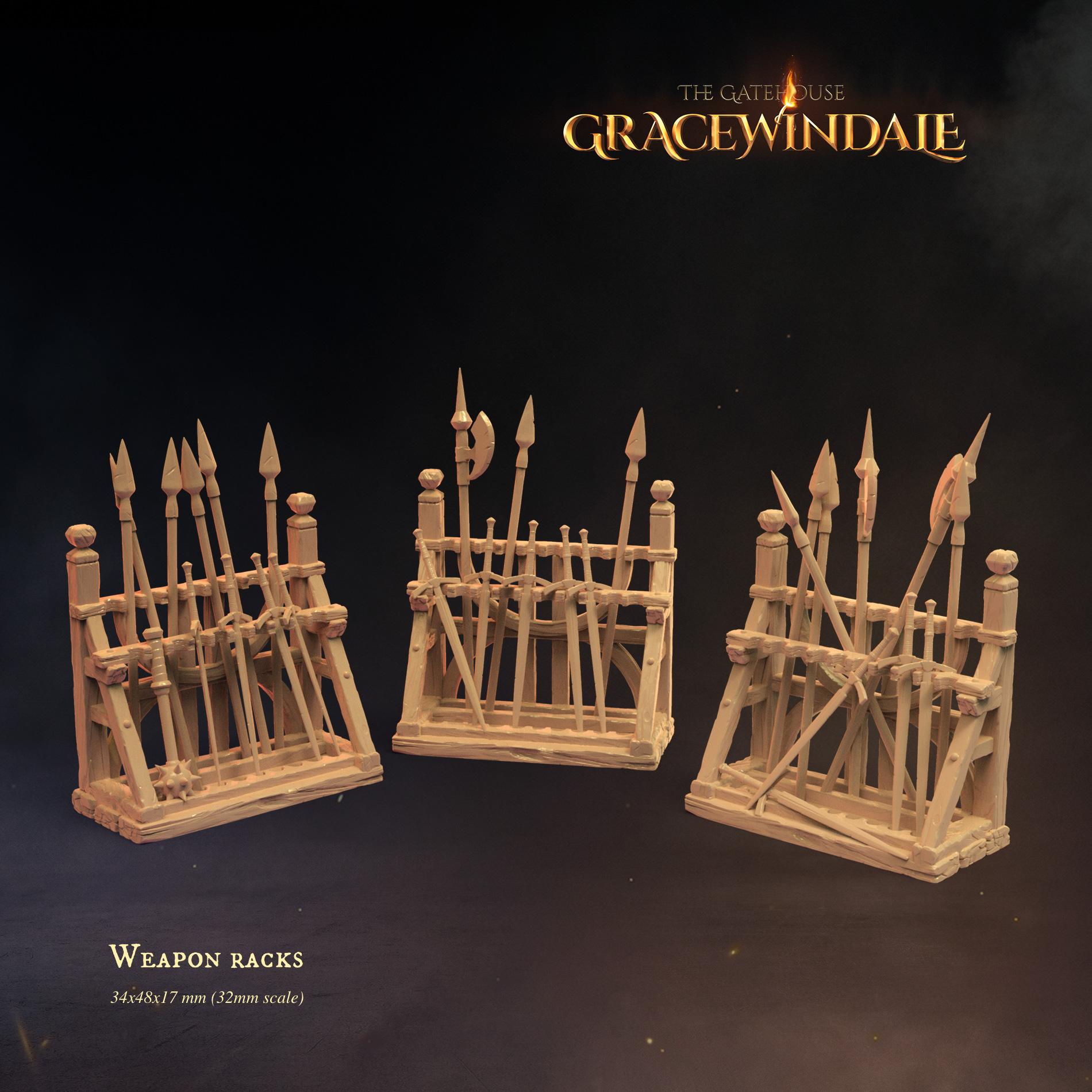 Gatehouse - Weapon Racks 3d model