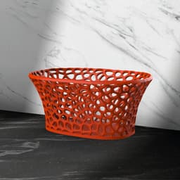 Voronoi Decorative Basket, Fruit Bowl, Orchid Bowl Pot Planter, Voronoi Spheres Pattern 3d model