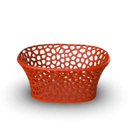 Voronoi Decorative Basket, Fruit Bowl, Orchid Bowl Pot Planter, Voronoi Spheres Pattern 3d model