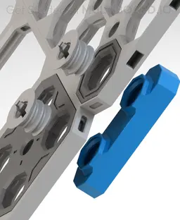6.25 mm - Dual Bolt-Lock - ScrewOn Mount 3d model