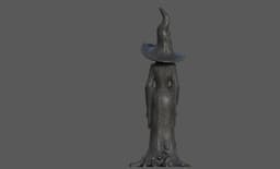 Cracker Barrel Witch Figurine 3d model