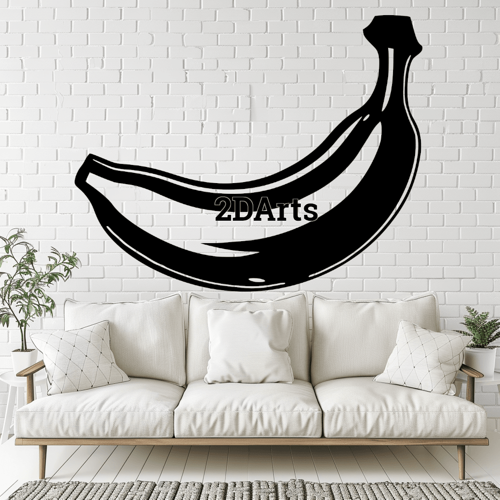 Banana 2D Wall Art/Window Art - Digital STL & SVG Files for 3D Printing and Laser Cutting 3d model