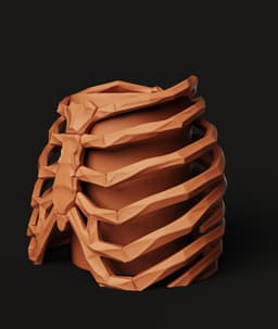 Ribcage Skeleton Planter | Gothic Anatomy Flower Pot | Dark Aesthetic Decor 3D Print 3d model