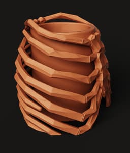 Ribcage Skeleton Planter | Gothic Anatomy Flower Pot | Dark Aesthetic Decor 3D Print 3d model