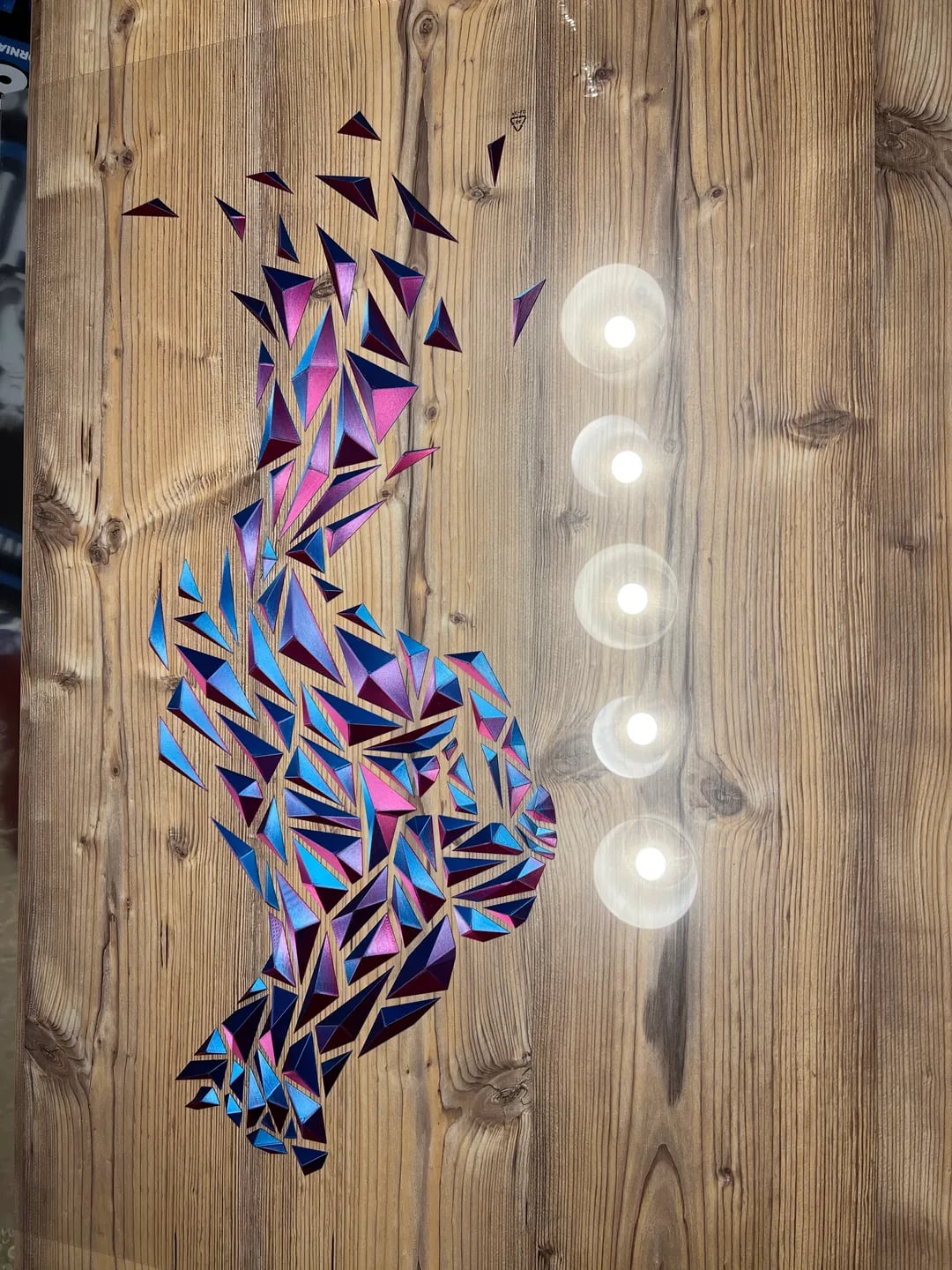 Geometric cat wall art 3d model