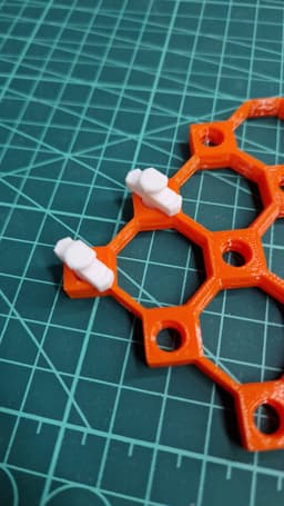 Multiboard flat T-Bolt with keyhole peg 3d model