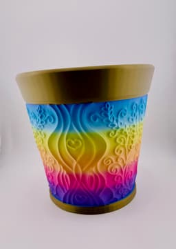 Carved Filigree Heart Pot 3d model