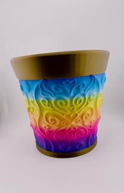 Carved Filigree Heart Pot 3d model