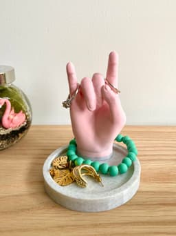 Rock On Hand Sign Jewelry Tray / Ring Dish 3d model
