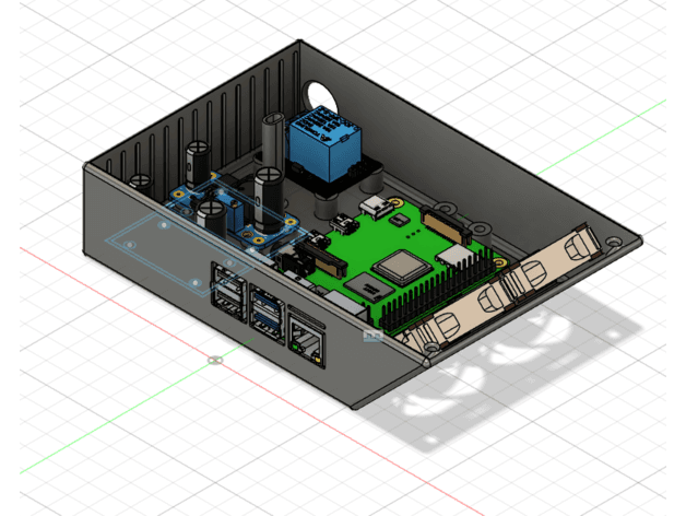 Ender 3 V2 Electronic Box Extension Mainborad Silent fans (v1) 3d model