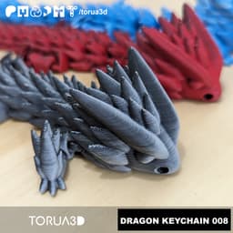 Articulated Dragon keychain 008 3d model