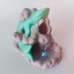Sleepy Whale Dice Tower and Stand 3d model