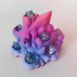 Sleepy Whale Dice Tower and Stand 3d model