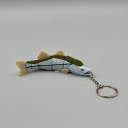 Flexy Snook Fish Keychain— Fully Articulated Flexy Snook 3d model