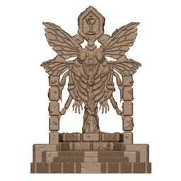 Demonic Fly Cult Shrine Dark Fantasy Tabletop Miniature 3d model