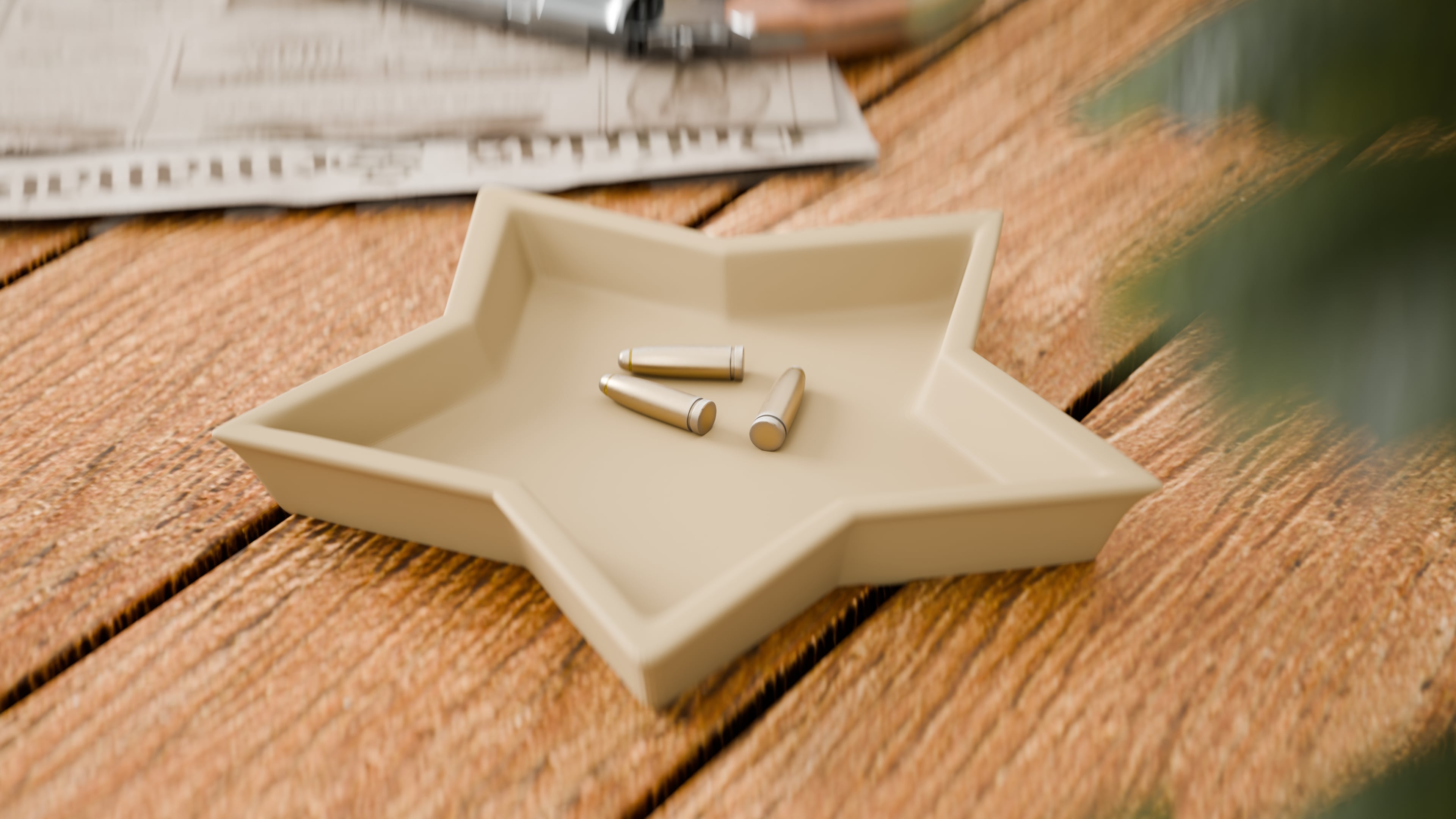 Sheriff Star Tray – Simple Western Decor Infused with Rustic Flair 3d model