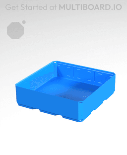 3x3x0.75 CU - Simple Walls - Multibin Shell 3d model