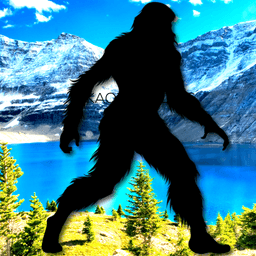 female big foot wall art girl sasquatch wall decor 2d mountain decoration 3d model