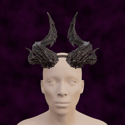 Fantasy Devil Raphael Horns set from Baldurs Gate 3 3d model