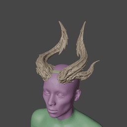 Fantasy Devil Raphael Horns set from Baldurs Gate 3 3d model