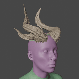 Fantasy Devil Raphael Horns set from Baldurs Gate 3 3d model