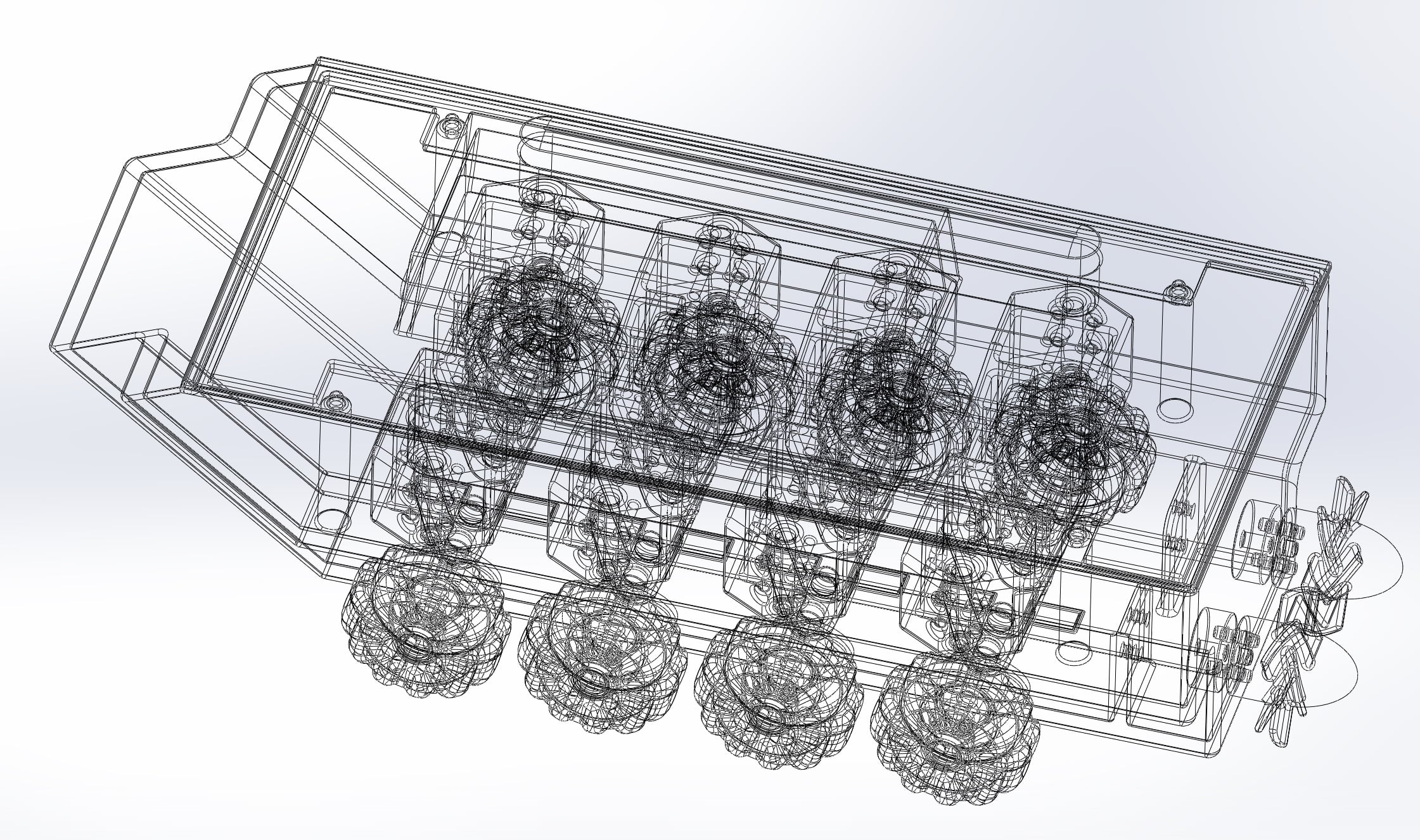 Magnet Coupling Experiment Amphibian RC Vehicle Basic Frame 3d model