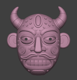 Funky Demon Wall Mask Wall Hangable 3d model