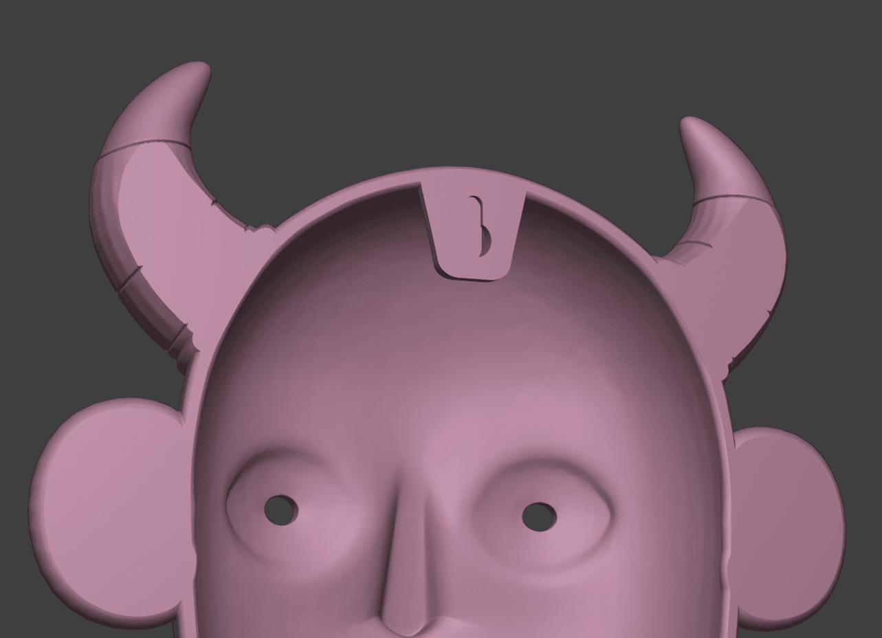 Funky Demon Wall Mask Wall Hangable 3d model
