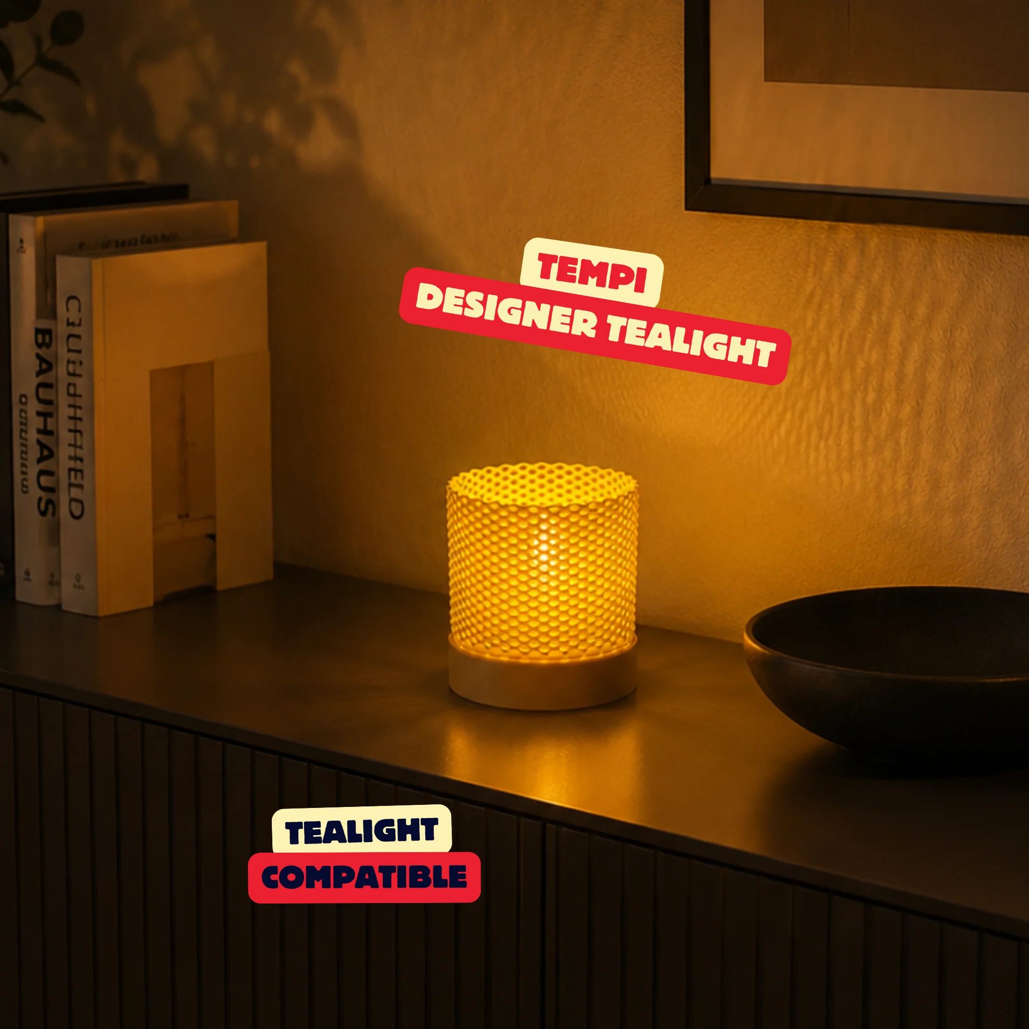 TEMPI - DESIGNER TEALIGHT / COZY HOMEDECOR / MODERN HOMEDECOR / LAMPSHADE STRUCTURE / LIGHTNING 3d model