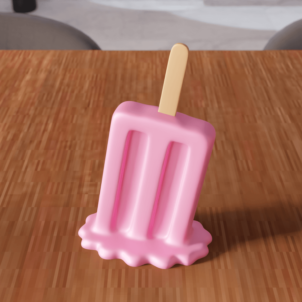 Melting Popsicle – Candy Style 3d model