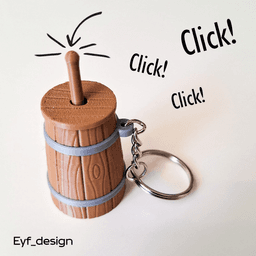 Butter Churner Clicker Fidget Toy 3d model