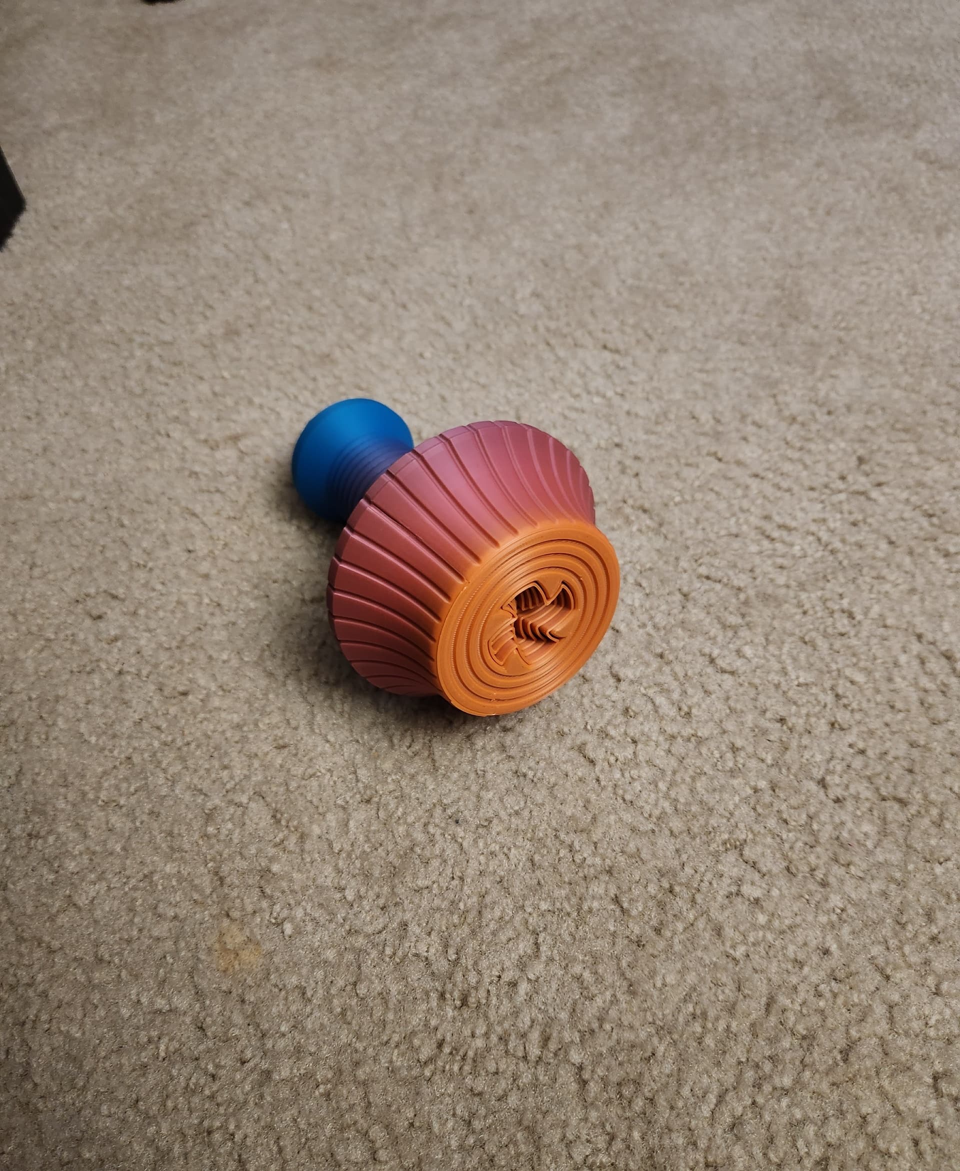 Creality rainbow filament on Bambu Lab X1C - hilt side.