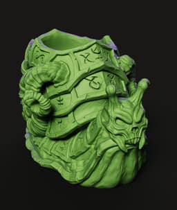 Undead Snail Dice Holder STL | DnD 3D Print | Gothic 3d model