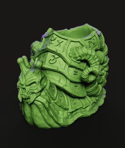 Undead Snail Dice Holder STL | DnD 3D Print | Gothic 3d model