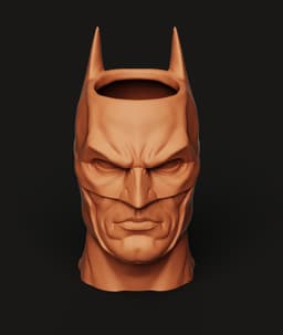 Batman Head Cup STL | DC 3D Print | Desk Organizer 3d model