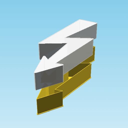 HIGH VOLTAGE SIGN, nestable box (v1) 3d model
