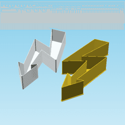 HIGH VOLTAGE SIGN, nestable box (v1) 3d model